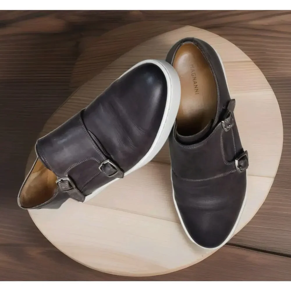 Magnanni Latham Men's Brown Leather Shoes Size 9.5